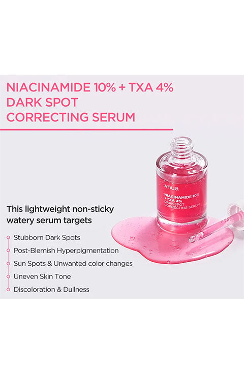 Anua Niacinamide 10% + TXA 4% Dark Spot Correcting Serum 30Ml - KoreanSkincareSale